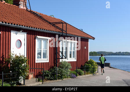 Ex Marine motivi su Stumholmen in Karlskrona, Provincia Blekinge, Svezia Foto Stock