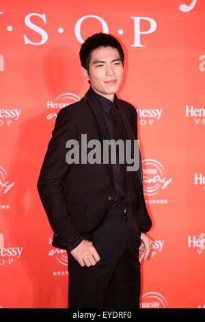 Taipei, Taiwan e Cina. 27 Luglio, 2015. Jam Hsiao assiste la conferenza stampa di Hennessy artistica in Taipei, Taiwan, Cina il 27 luglio, 2015. © TopPhoto/Alamy Live News Foto Stock