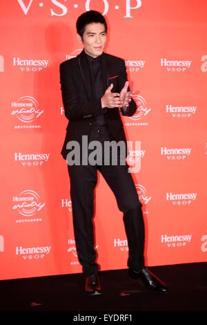 Taipei, Taiwan e Cina. 27 Luglio, 2015. Jam Hsiao assiste la conferenza stampa di Hennessy artistica in Taipei, Taiwan, Cina il 27 luglio, 2015. © TopPhoto/Alamy Live News Foto Stock