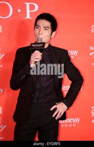 Taipei, Taiwan e Cina. 27 Luglio, 2015. Jam Hsiao assiste la conferenza stampa di Hennessy artistica in Taipei, Taiwan, Cina il 27 luglio, 2015. © TopPhoto/Alamy Live News Foto Stock