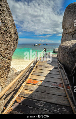 Perfetto tropical bay su Koh Nang Yuan Island, Thailandia , Asia. Foto Stock