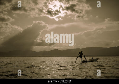 Lago Inle, Stato Shan, Myanmar (Birmania) Foto Stock