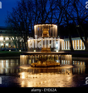 Springbrunnen, Wiesbaden Foto Stock