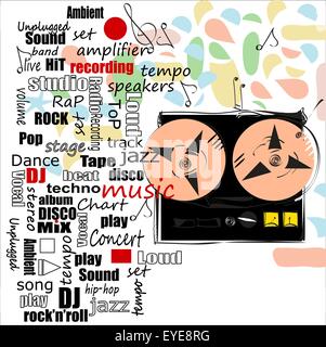 Musica di sottofondo Illustrazione Vettoriale