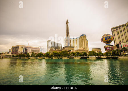 Las Vegas, Nevada, Stati Uniti d'America - 10 Settembre 2013: famosa Las Vegas Strip di Las Vegas, Nevada, come visto da stiro Belagio 4.2 mi Foto Stock