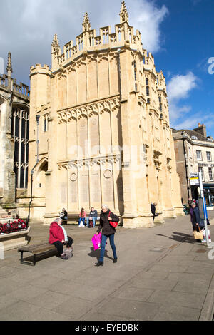 Chiesa Storica pietra gatehouse building, Cirencester Gloucestershire, England, Regno Unito Foto Stock