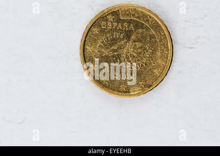 Dieci euro cent con Espana retro look usato Foto Stock