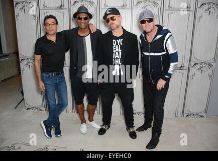 New York, NY, STATI UNITI D'AMERICA. 27 Luglio, 2015. Jon Moss, Mikey Craig, Boy George, Roy fieno di presenze per AOL costruire serie di altoparlanti: Cultura Club, sede di AOL, New York, NY Luglio 27, 2015. Credito: Derek Storm/Everett raccolta/Alamy Live News Foto Stock