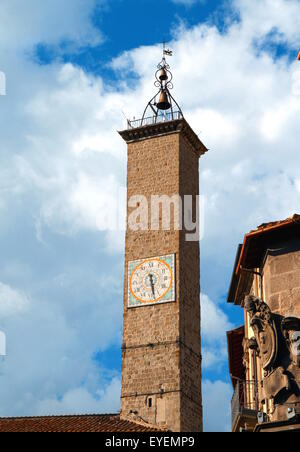 Torre dell'Orologio a Viterbo, Italia Foto Stock