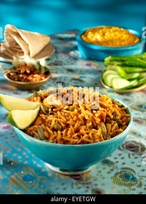 Indiano Vegetariano CURRY BIRYANI Foto Stock