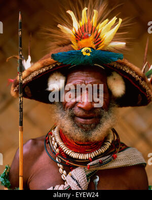 Huli, wigman dalla Southern Highlands provincia; Hela, provincia di Papua Nuova Guinea Foto Stock