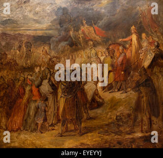 Carlo Magno riceve la presentazione di Wittikind a Paderborn 07/12/2013 - XIX secolo collezione Foto Stock