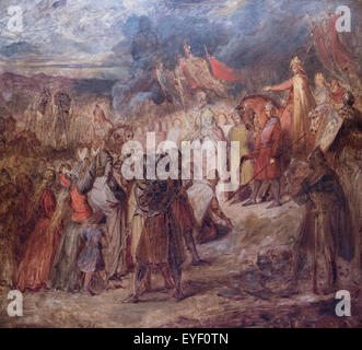 Carlo Magno riceve la presentazione di Wittikind a Paderborn 07/12/2013 - XIX secolo collezione Foto Stock