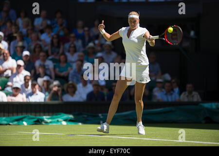 30.06.2015. Il torneo di Wimbledon Tennis Championships 2015 tenutosi presso il All England Lawn Tennis e Croquet Club di Londra, Inghilterra, Regno Unito. Foto Stock