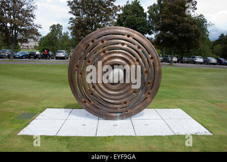 La Ryder Cup 2014 Commemorative scultura in bronzo a Gleneagles Hotel Foto Stock