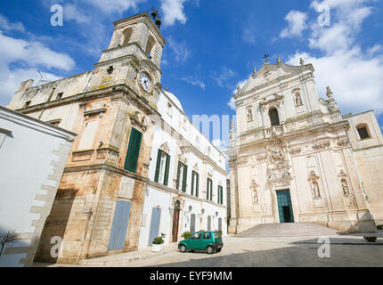 Basilica di San Martino a piazza Plebiscito di Martina Franca, Taranto Provincia del Sud Italia. Foto Stock