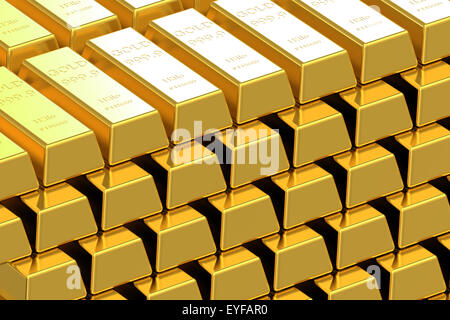Set di oro barre di consegna Foto Stock