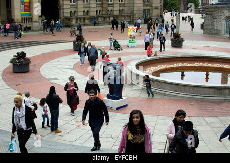 Chamberlain Square, Birmingham, Regno Unito Foto Stock