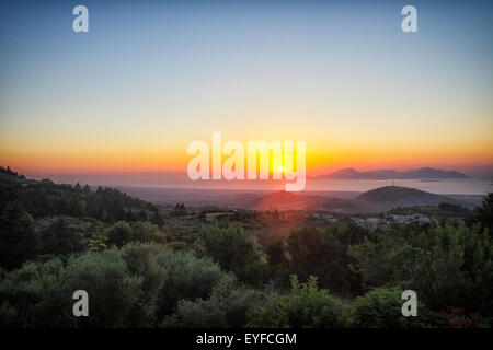 Bellissimo tramonto spettacolare in Kos, Grecia Foto Stock