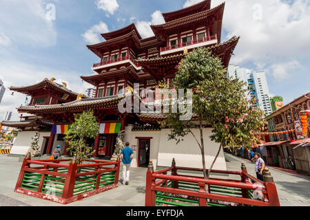 Dente del Buddha reliquia il tempio e il Museo di Singapore il quartiere Chinatown. Foto Stock