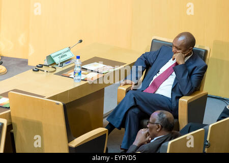 Etiopia ad Addis Abeba. 28 Luglio, 2015. Ato Semon Bereket attende l'arrivo del Presidente Obama il 28 luglio 2015, presso l'AU Conference Centre in Etiopia ad Addis Abeba. Credito: Dereje Belachew/Alamy Live News Foto Stock