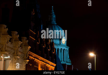 Casa consiglio cupola in Nottingham City di notte, Nottinghamshire England Regno Unito Foto Stock