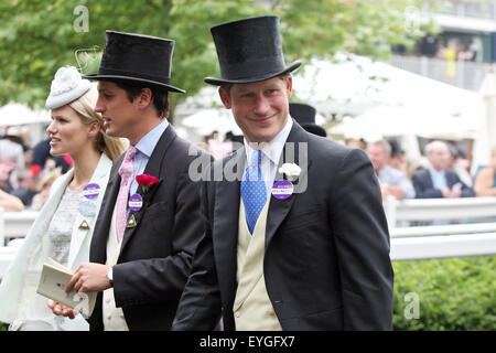 Ascot, Regno Unito, il principe Harry del Galles, figlio del principe Charles e Lady Diana Foto Stock