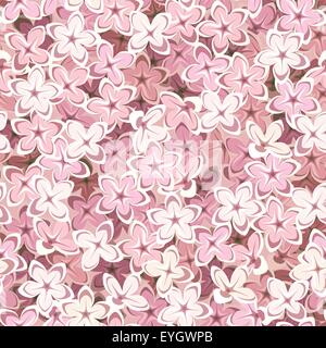 Senza cuciture con sfondo rosa fiori lilla. Illustrazione Vettoriale. Illustrazione Vettoriale