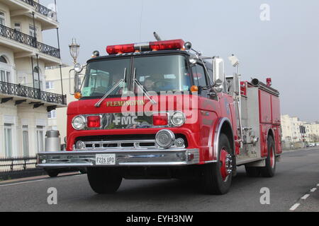 Conserve di 1988 Ford C8000 FLEMINGTON camion dei pompieri che hanno partecipato tragica strage delle Torri Gemelle di New York su 9/11 Foto Stock