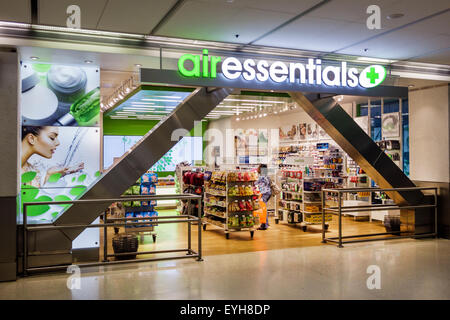 Miami Florida,International Airport,mia,terminal,gate,interior Inside,shopping shopper shopping shopping shopping negozi mercati di mercato di mercato di acquisto di vendita,r Foto Stock