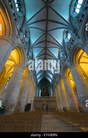 Le scene di interni alla cattedrale di Gloucester in Inghilterra Foto Stock