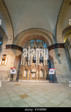 Le scene di interni alla cattedrale di Gloucester in Inghilterra Foto Stock