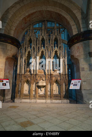 Le scene di interni alla cattedrale di Gloucester in Inghilterra Foto Stock