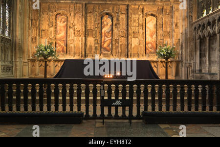 Le scene di interni alla cattedrale di Gloucester in Inghilterra Foto Stock