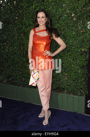 Los Angeles, California, USA. 29 Luglio, 2015. Andie Macdowell frequentando l'Hallmark Channel e Hallmark Film & Misteri estate 2015 TCA Press Tour tenutosi presso una residenza privata di Beverly Hills, la California il 29 luglio 2015. 2015 Credit: D. lunga/Globe foto/ZUMA filo/Alamy Live News Foto Stock