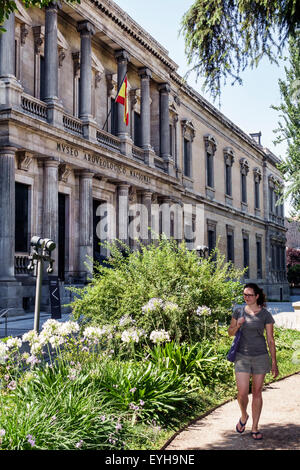 Madrid Spagna,Europa,spagnolo,Recoletos,Salamanca,Calle de Serrano,Museo Arqueologico Nacional,Museo Archeologico Nazionale,esterno,edificio,neoclasse Foto Stock