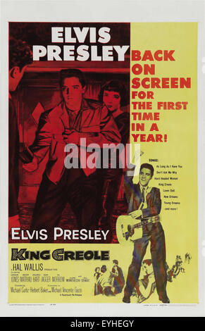 King Creole - Elvis Presley - poster del filmato Foto Stock
