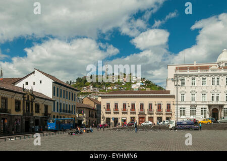 Plaza de San Francisco, Quito, Ecuador Foto Stock