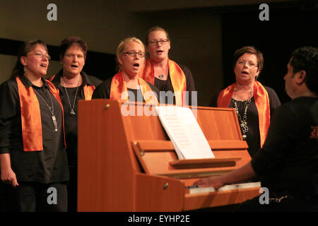 Bottrop, Germania, cantare Giorno della canzone, coro Effata Brauhaus am Ring Foto Stock