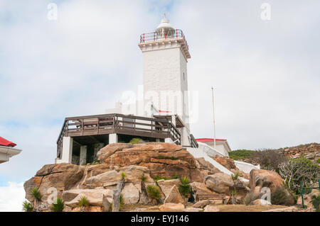 Il Capo di Sant Blaize lighthouse nel punto Mosselbay, Sud Africa Foto Stock