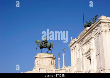 Italia, Roma, Vittoriano, monumento a Vittorio Emanuele II Foto Stock