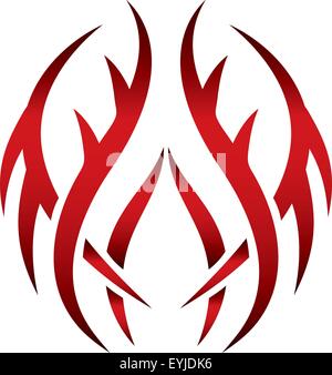 Vector tribali. Schema rosso in stile gotico Illustrazione Vettoriale