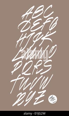 Alfabeto calligrafico. Gli elementi di design Illustrazione Vettoriale