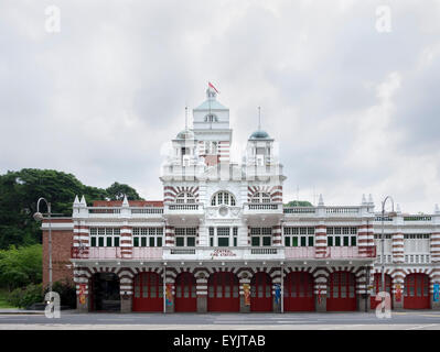 Il vecchio centro coloniale la stazione dei vigili del fuoco a Singapore Foto Stock