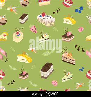 Sweet spring pattern Illustrazione Vettoriale