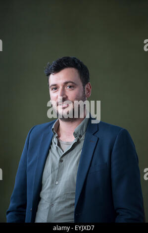 Il drammaturgo James Ley, apparendo a Edinburgh International Book Festival. Foto Stock