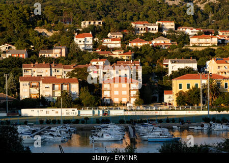 Porto nella Città di Rab, Croazia Foto Stock