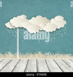 Design vintage con le nuvole Illustrazione Vettoriale