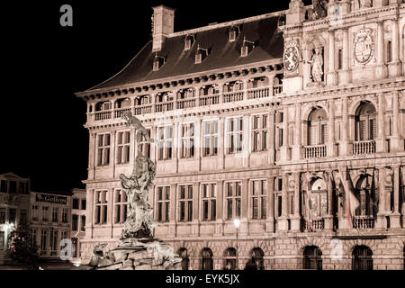 Anversa Grote Markt Foto Stock