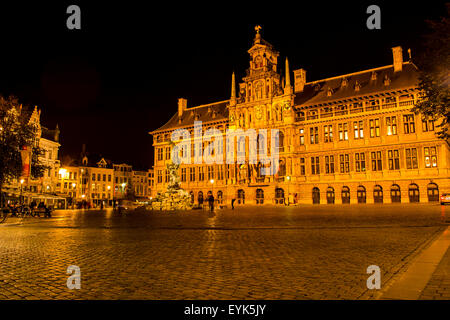 Anversa Grote Markt Foto Stock